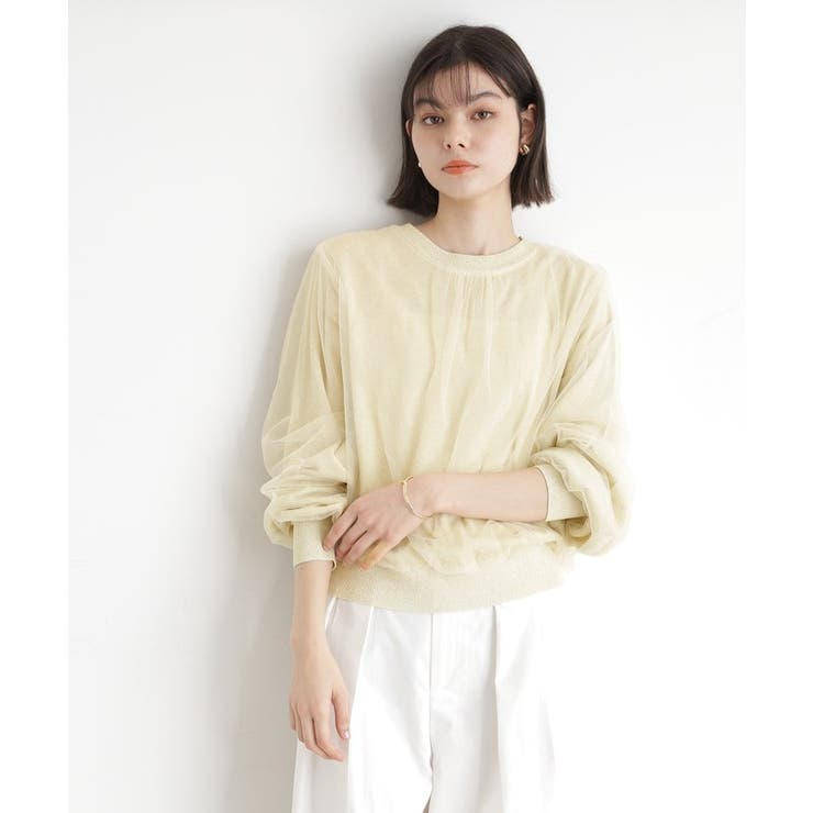 チュール×ラメニット【洗える】 | THE SHOP TK | 詳細画像1 