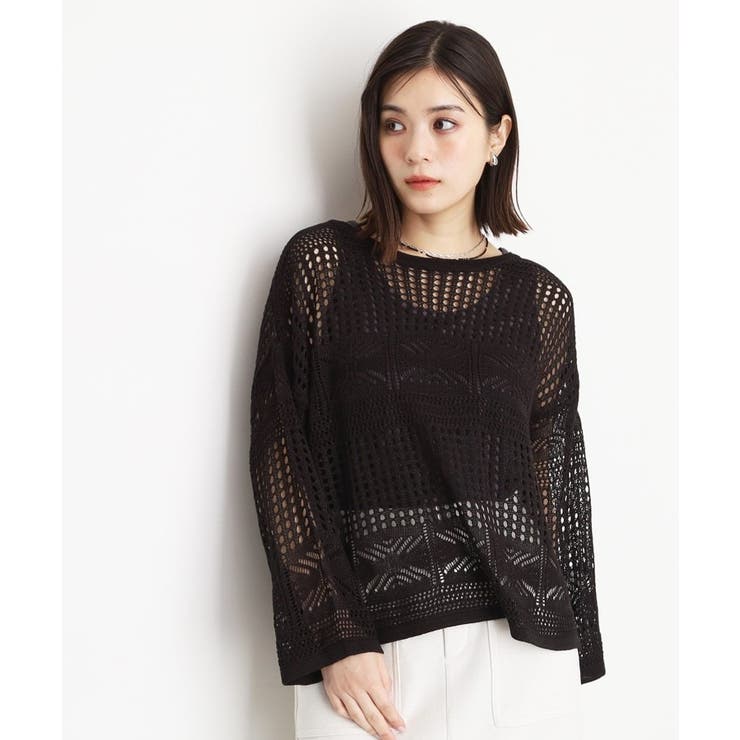 【前後2WAY】タンク付透かし柄ニット/洗える | THE SHOP TK | 詳細画像8 