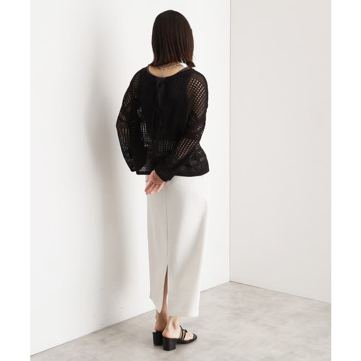 【前後2WAY】タンク付透かし柄ニット/洗える | THE SHOP TK | 詳細画像13 