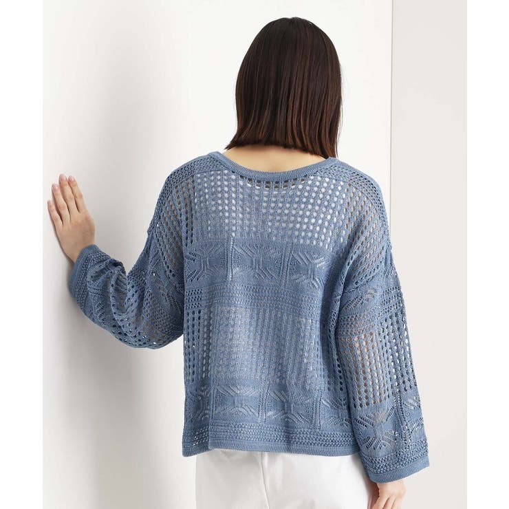 【前後2WAY】タンク付透かし柄ニット/洗える | THE SHOP TK | 詳細画像16 