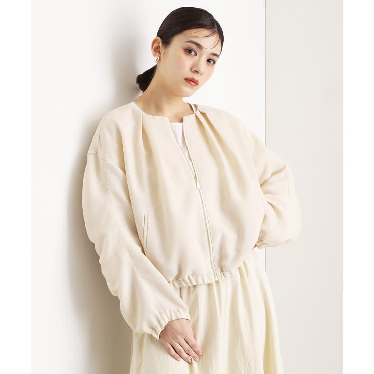 アイボリー(004) | パナマメッシュブルゾン【洗える】 | THE SHOP TK