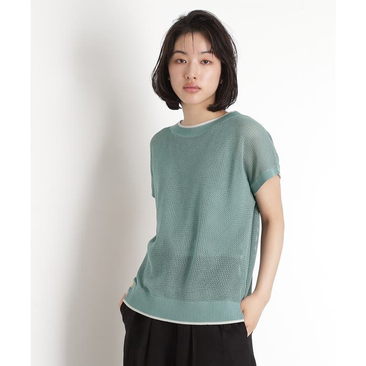フレンチスリーブメッシュニットタンクセット【洗える】 | THE SHOP TK | 詳細画像14 