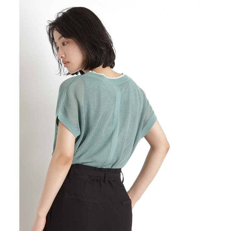 フレンチスリーブメッシュニットタンクセット【洗える】 | THE SHOP TK | 詳細画像15 
