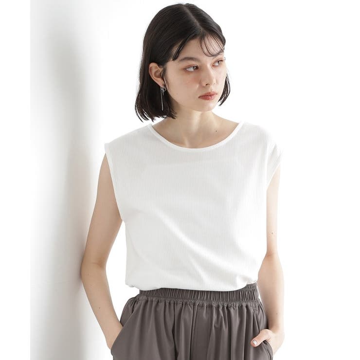 オフホワイト(003) | 前後2WAYワイドリブタンク【洗濯機OK】 | THE SHOP TK