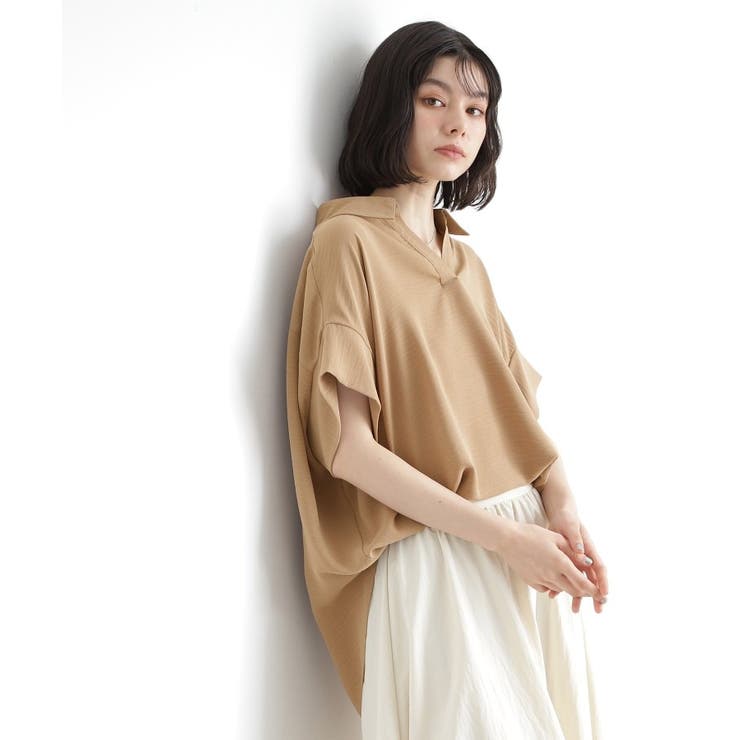 スキッパーシャツ【防シワ/接触冷感/洗濯機OK/セットアップ可】 | THE SHOP TK | 詳細画像1 