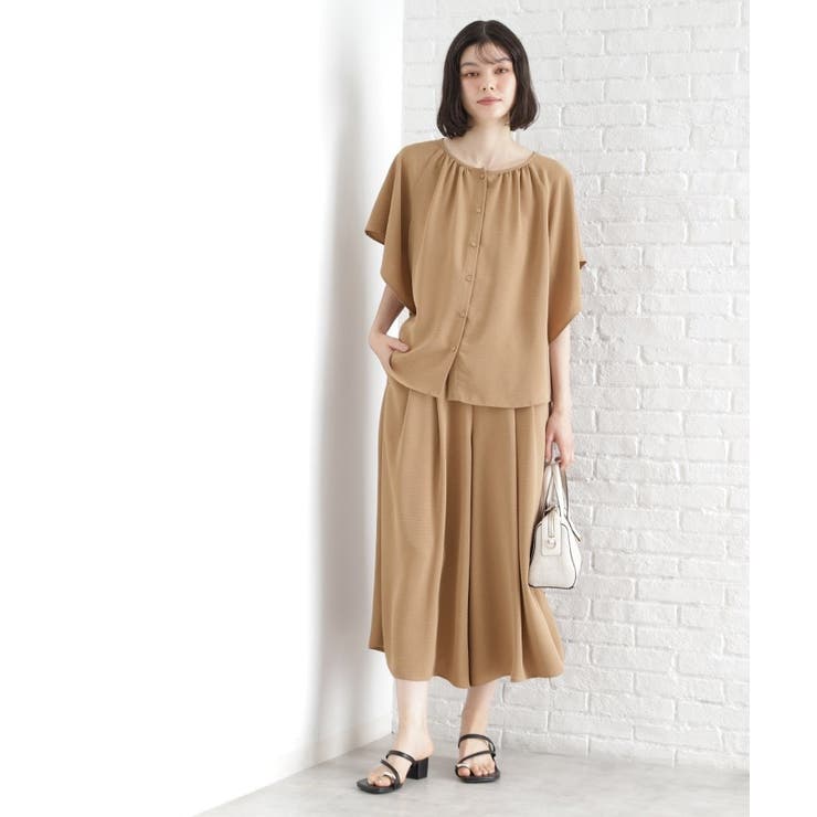 袖フレアブラウス【防シワ／接触冷感／洗濯機OK/セットアップ可】 | THE SHOP TK | 詳細画像22 