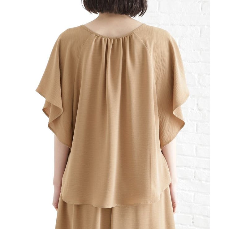袖フレアブラウス【防シワ／接触冷感／洗濯機OK/セットアップ可】 | THE SHOP TK | 詳細画像26 