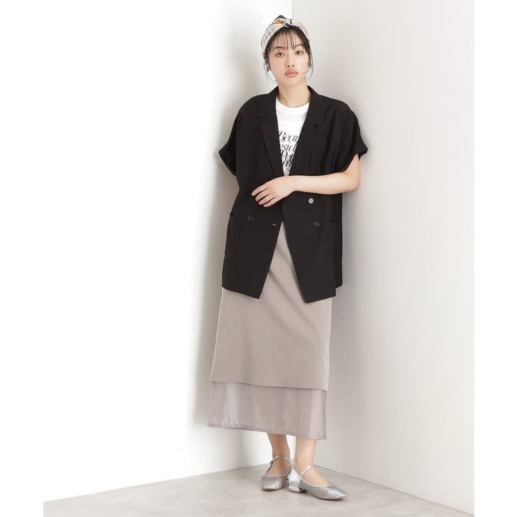 リネン混半袖テーラージャケット【洗える/セットアップ可】 | THE SHOP TK | 詳細画像9 
