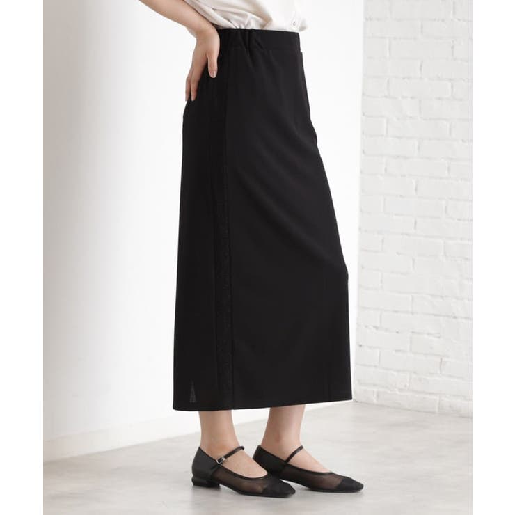 サイドラメラインタイトスカート【洗濯機OK】 | THE SHOP TK | 詳細画像1 