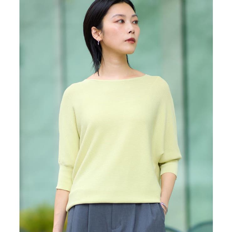 6分袖ガータードルマンニット【エコベロ/洗濯機OK】 | THE SHOP TK | 詳細画像1 