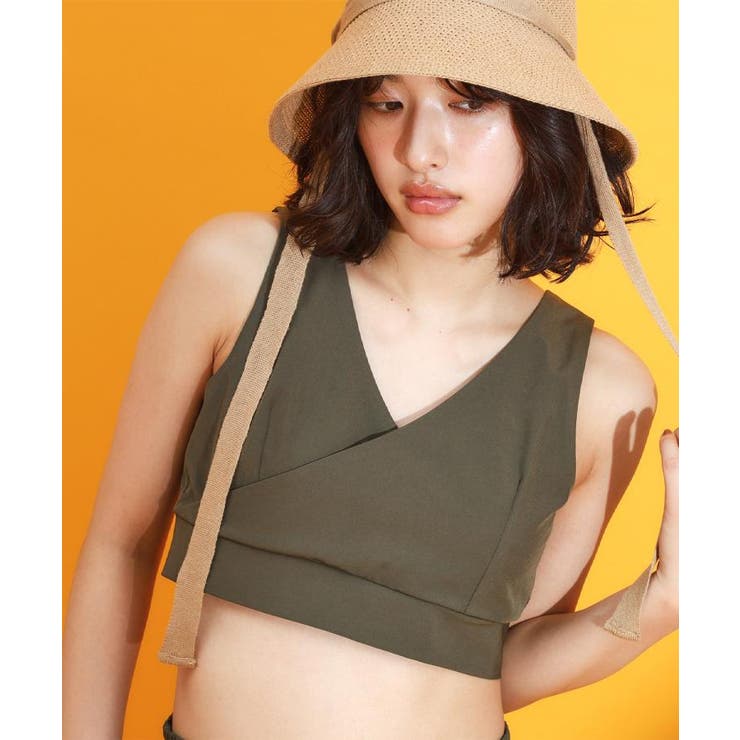 【mizugiwa ラッシュガード】パット入りリボンビスチェ セットアップ可 | THE SHOP TK | 詳細画像7 