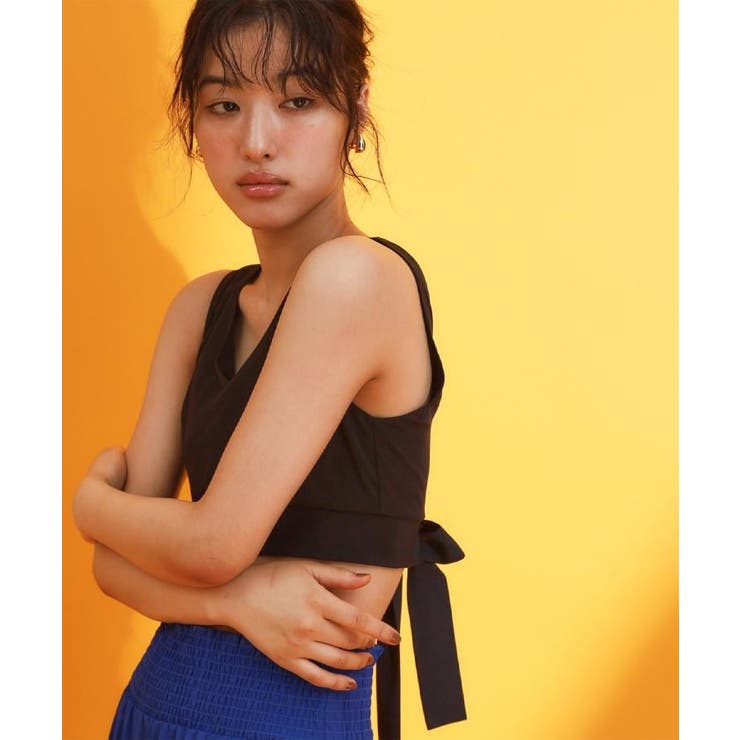 【mizugiwa ラッシュガード】パット入りリボンビスチェ セットアップ可 | THE SHOP TK | 詳細画像3 