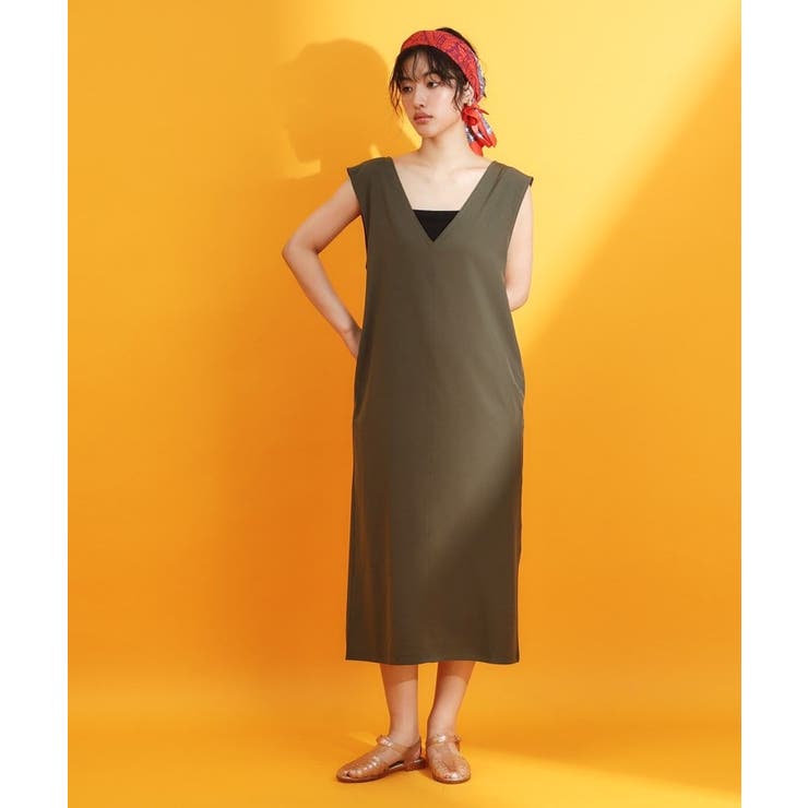 カーキ(027) | Vネックジャンスカ セットアップ可 接触冷感 | THE SHOP TK