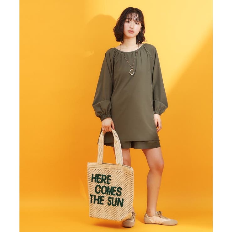 【mizugiwa ラッシュガード】ギャザーチュニック 前後2WAY | THE SHOP TK | 詳細画像1 