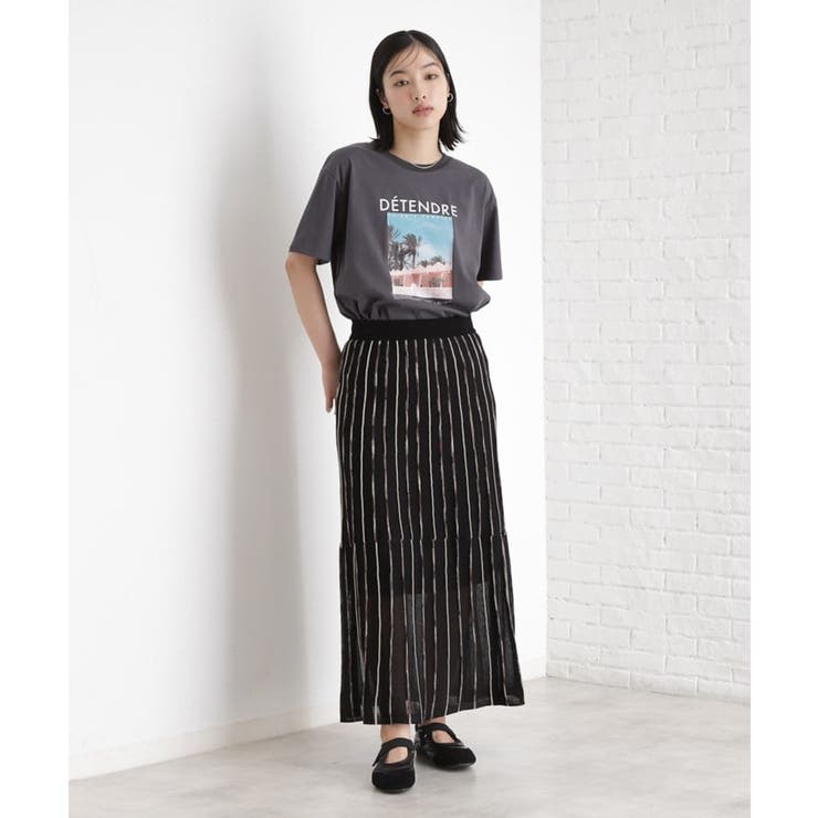 ラメシアーストライプスカート【毛玉になりにくい/洗濯機OK】 | THE SHOP TK | 詳細画像3 