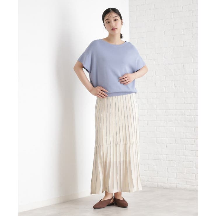 ラメシアーストライプスカート【毛玉になりにくい/洗濯機OK】 | THE SHOP TK | 詳細画像10 