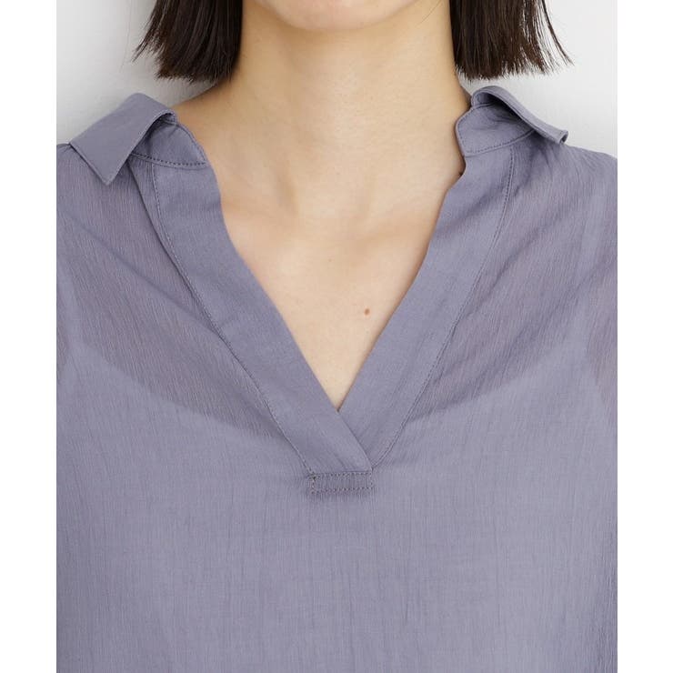 後ろギャザーシアーシャツ【体型カバー／洗える】 | THE SHOP TK | 詳細画像16 