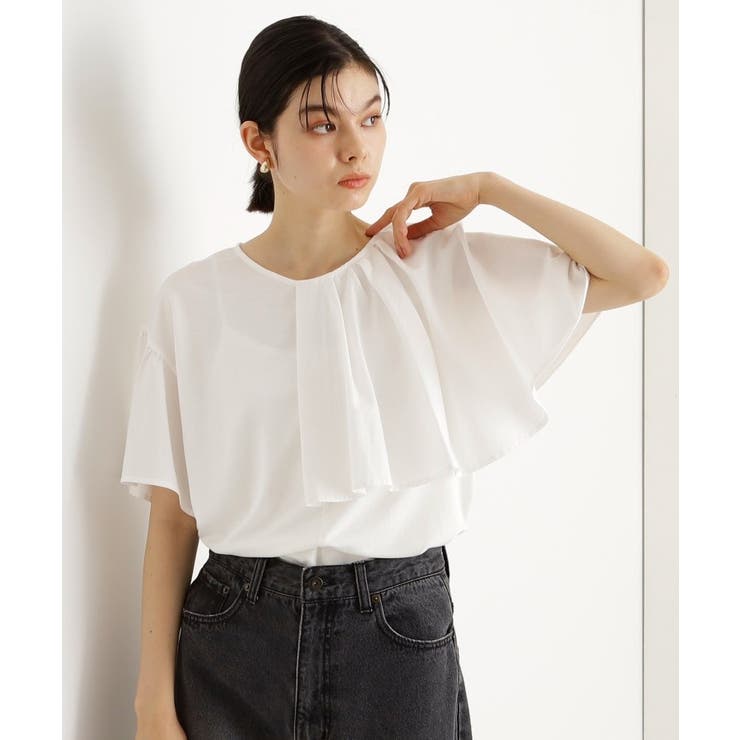 オフホワイト(003) | アシメケープ風プルオーバー【接触冷感/洗濯機OK】 | THE SHOP TK