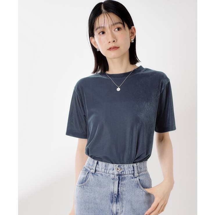 ブルー(092) | シアーベロアカットソー【洗える】 | THE SHOP TK