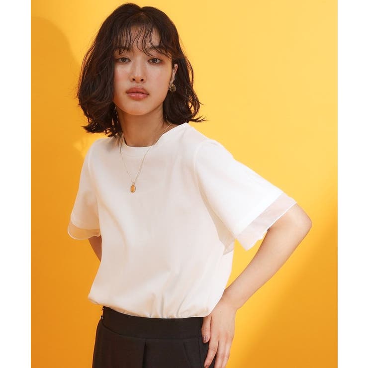 【再入荷】袖シアーTシャツ【接触冷感/UV/洗濯機OK】 | THE SHOP TK | 詳細画像3 