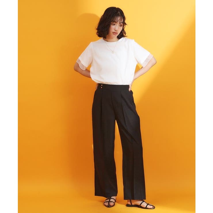 【再入荷】袖シアーTシャツ【接触冷感/UV/洗濯機OK】 | THE SHOP TK | 詳細画像4 