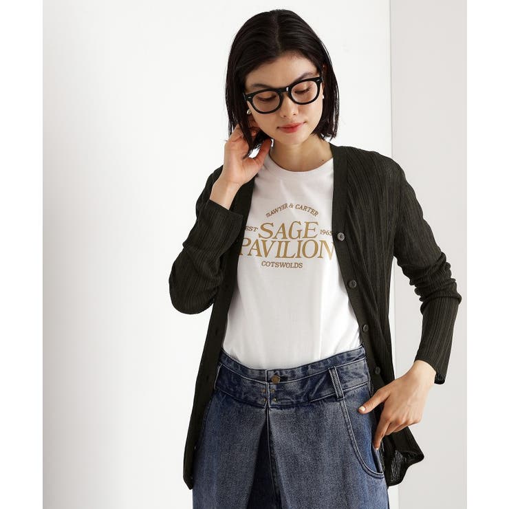 ブラウン(044) | ランダムリブカーディガン【洗濯機OK】 | THE SHOP TK