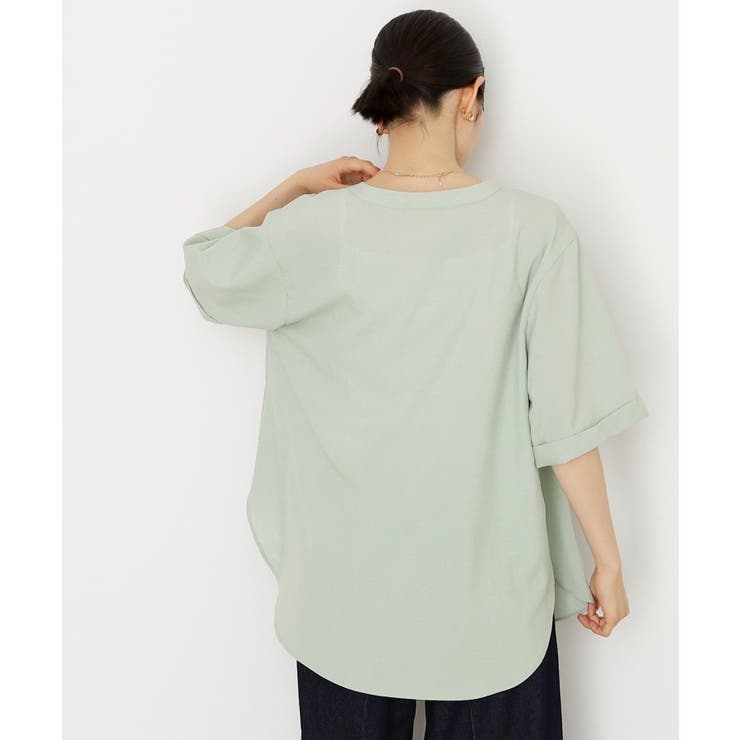 【秋色入荷 インしなくても決まる】ダブルポケット5分袖シャツ 体型カバー | THE SHOP TK | 詳細画像12 