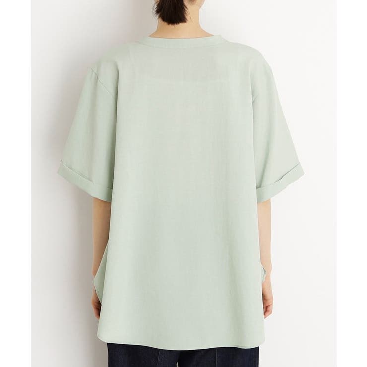 【秋色入荷 インしなくても決まる】ダブルポケット5分袖シャツ 体型カバー | THE SHOP TK | 詳細画像22 