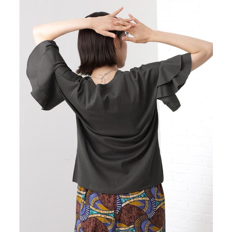 【汗染み防止】袖フリルTシャツ【UVカット/洗濯機OK】 | THE SHOP TK | 詳細画像6 