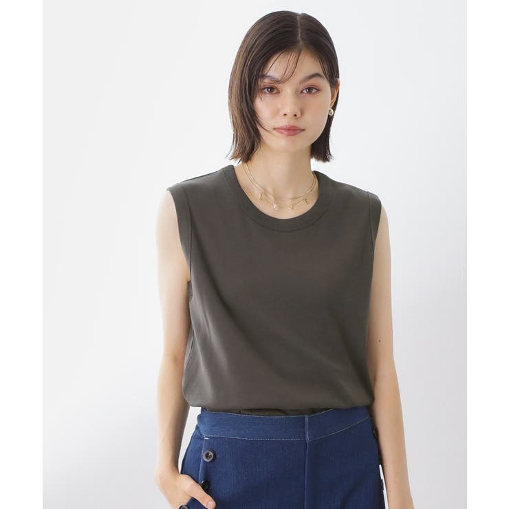 スミクロ(018) | 【汗染み防止】ノースリーブTシャツ【洗濯機OK/UVケア】 | THE SHOP TK