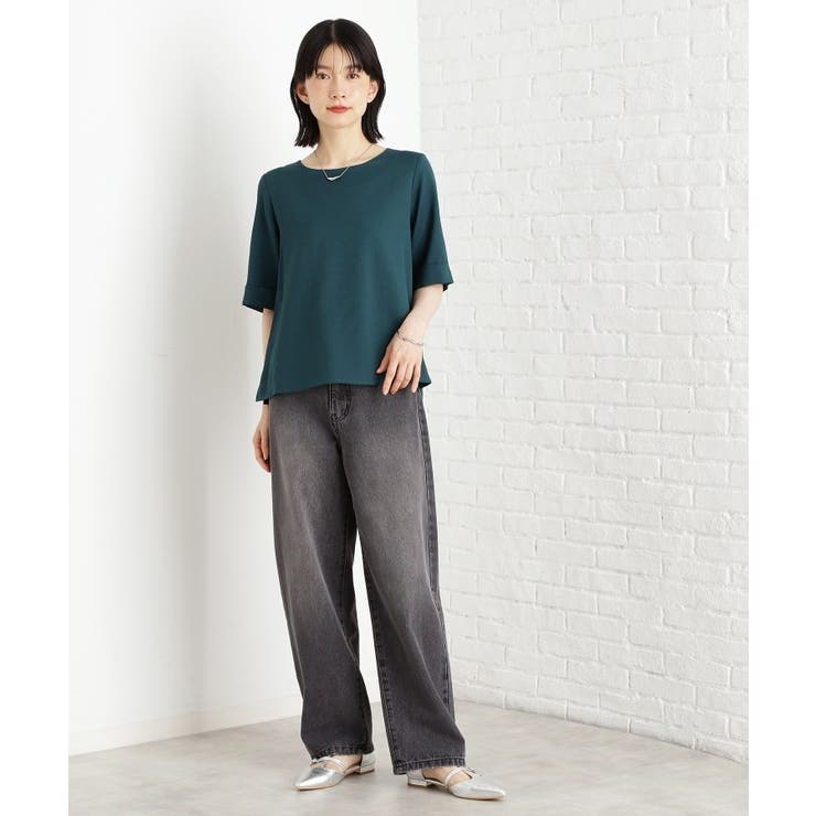 【秋色入荷】麻調メッシュブラウス【二の腕カバー/洗える】 | THE SHOP TK | 詳細画像7 