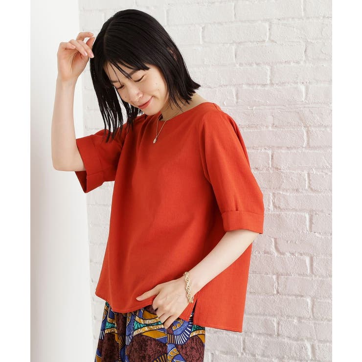 【秋色入荷】麻調メッシュブラウス【二の腕カバー/洗える】 | THE SHOP TK | 詳細画像14 