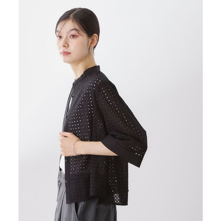 5分袖レース刺繍コットンシャツ | THE SHOP TK | 詳細画像5 