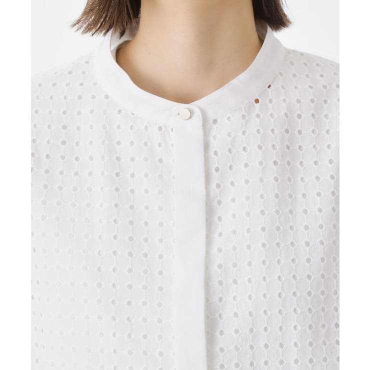 5分袖レース刺繍コットンシャツ | THE SHOP TK | 詳細画像12 