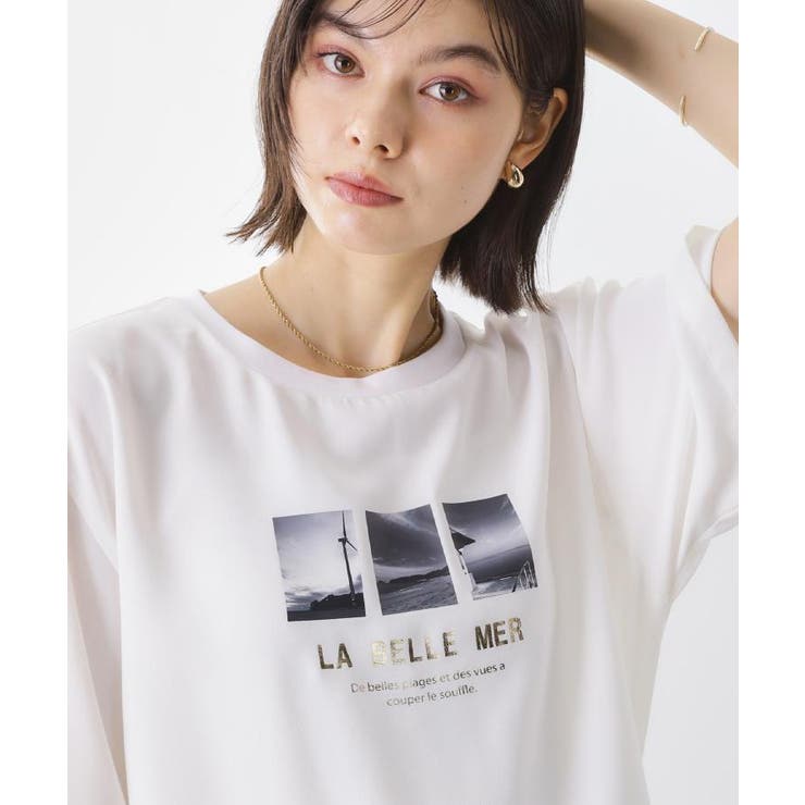 オフホワイト(003) | アソートロゴTシャツ【接触冷感/防シワ/吸水速乾/UVケア/洗濯機OK】 | THE SHOP TK