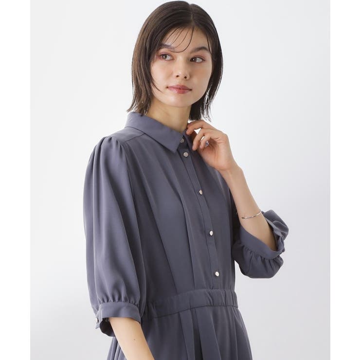 5分袖シャツワンピース【防シワ/吸水速乾/UVケア/洗濯機OK】 | THE SHOP TK | 詳細画像9 