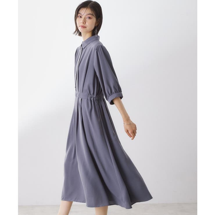 5分袖シャツワンピース【防シワ/吸水速乾/UVケア/洗濯機OK】 | THE SHOP TK | 詳細画像10 