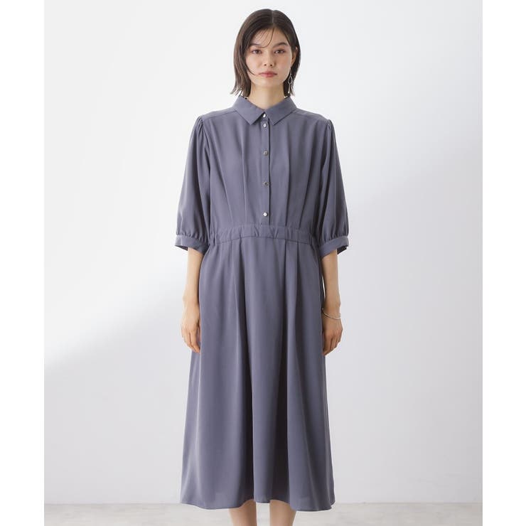 5分袖シャツワンピース【防シワ/吸水速乾/UVケア/洗濯機OK】 | THE SHOP TK | 詳細画像13 