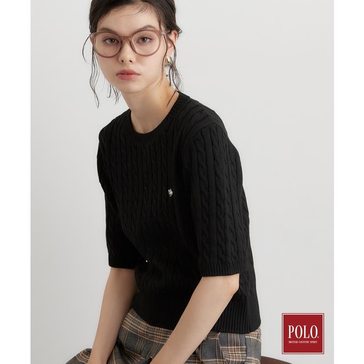 POLO BCS/ケーブル半袖ニット | THE SHOP TK | 詳細画像3 