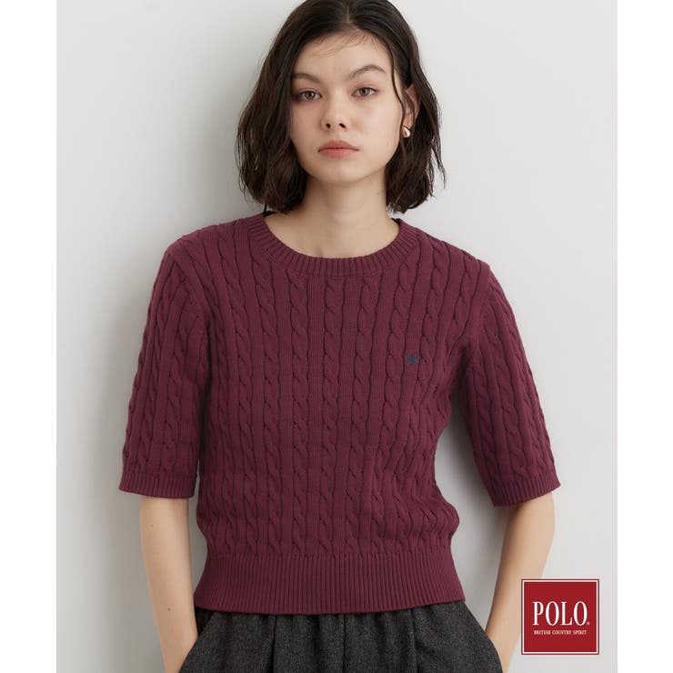 POLO BCS/ケーブル半袖ニット | THE SHOP TK | 詳細画像6 