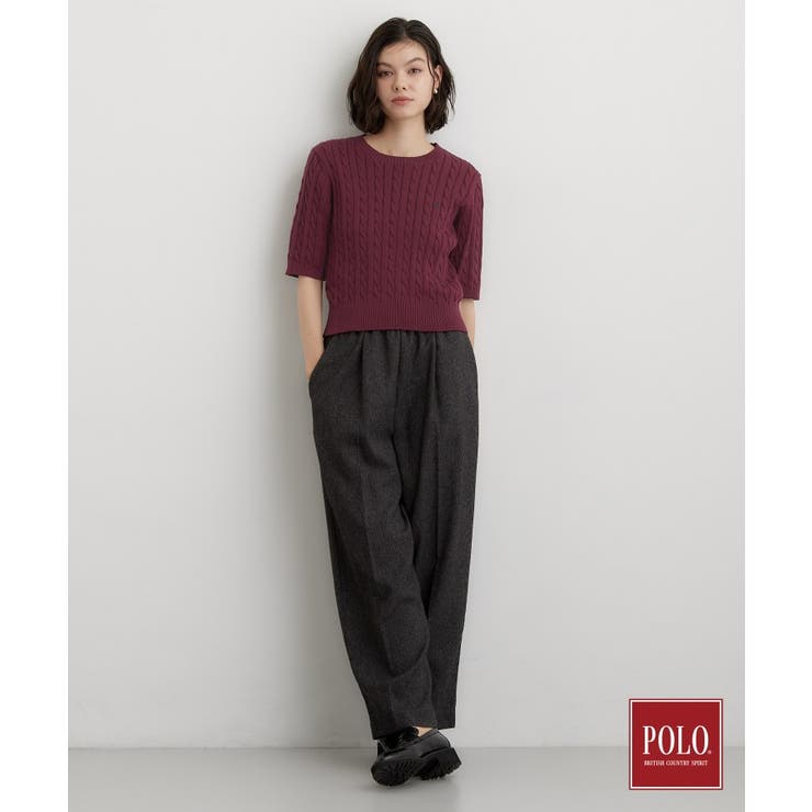 POLO BCS/ケーブル半袖ニット | THE SHOP TK | 詳細画像8 