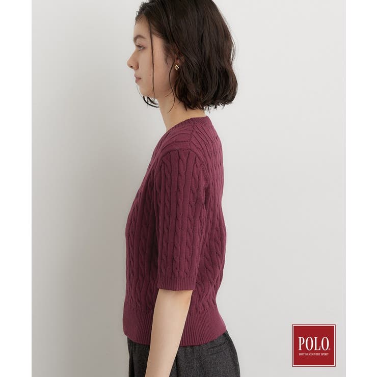 POLO BCS/ケーブル半袖ニット | THE SHOP TK | 詳細画像15 