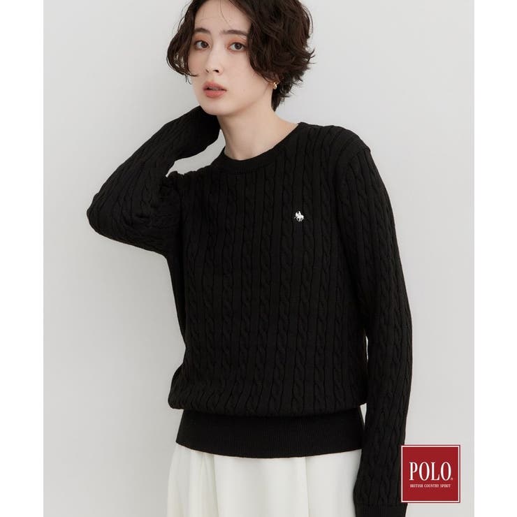 ブラック(019) | POLO BCS/ケーブルニット | THE SHOP TK