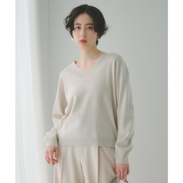【上品見えが叶う】Vネックニット/蓄熱/洗濯機OK | THE SHOP TK | 詳細画像2 