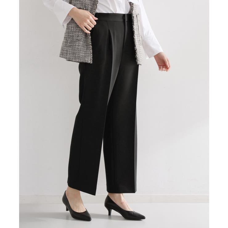 【通勤・セレモニー】ダブルクロスワイドパンツ/セットアップ可 | THE SHOP TK | 詳細画像2 