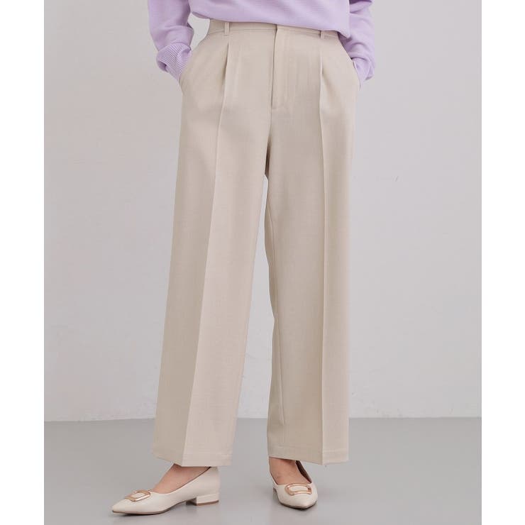 ライトベージュ(051) | 【通勤・セレモニー】CAVIAN ベーシックワイドパンツ/セットアップ可 | THE SHOP TK