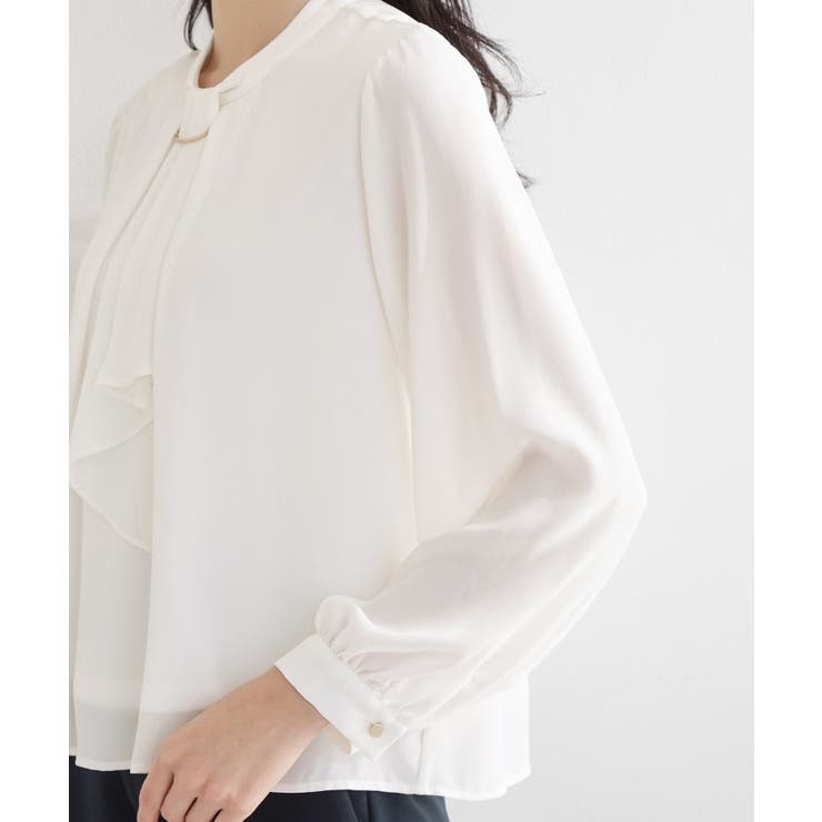 バー付きラッフルタイブラウス | THE SHOP TK | 詳細画像19 