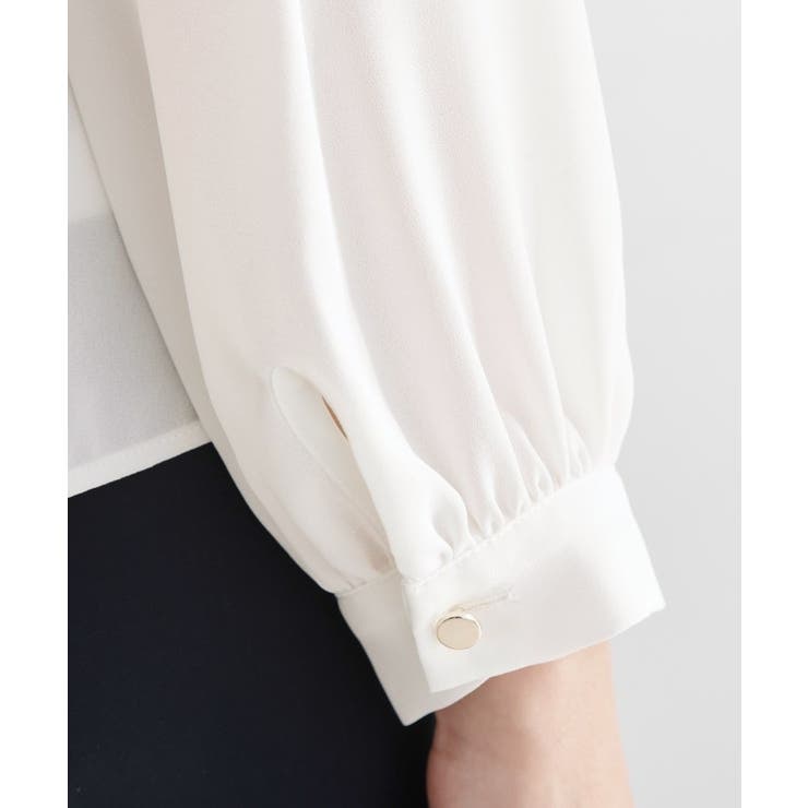 バー付きラッフルタイブラウス | THE SHOP TK | 詳細画像20 