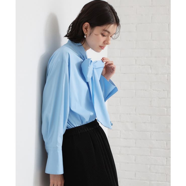 【通勤・セレモニー】タックボウタイブラウス | THE SHOP TK | 詳細画像6 