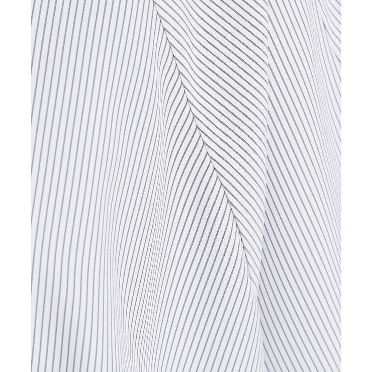 キーネックストライプドロストシャツブラウス | THE SHOP TK | 詳細画像4 